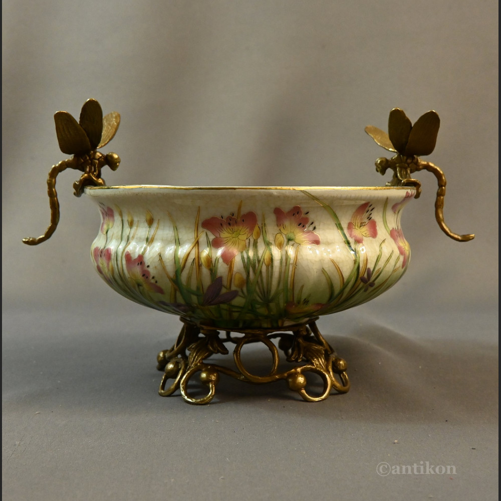 Porcelanowa patera z ważkami 