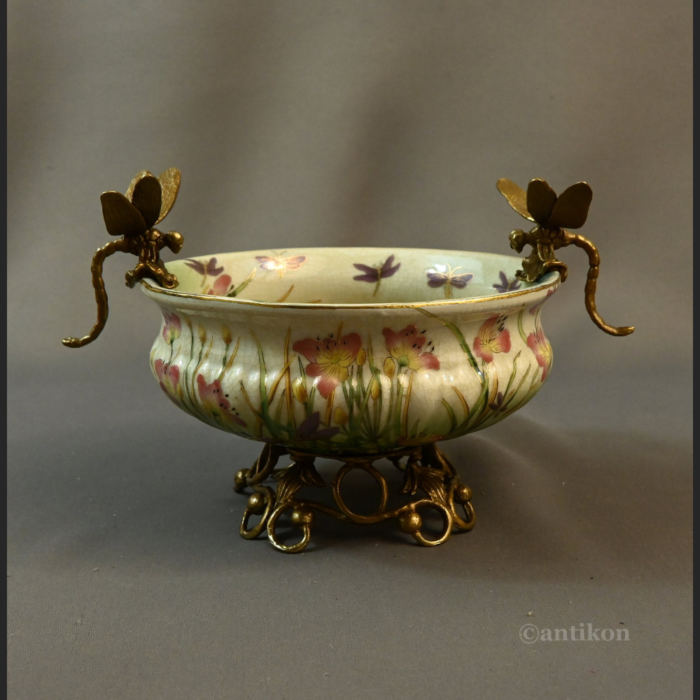 Porcelanowa patera z ważkami 