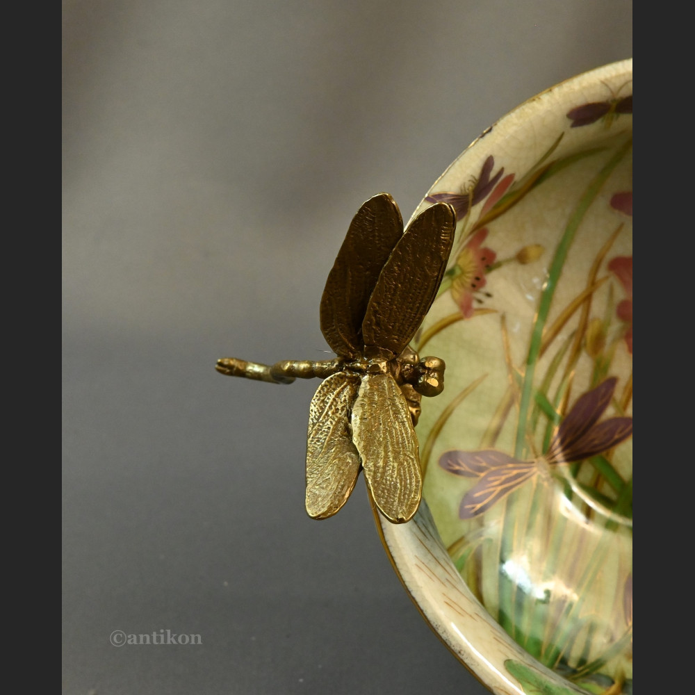 Porcelanowa patera z ważkami 