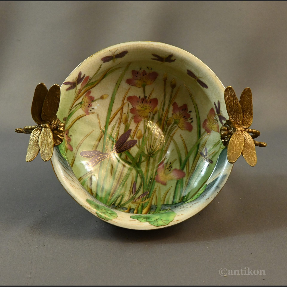 Porcelanowa patera z ważkami 