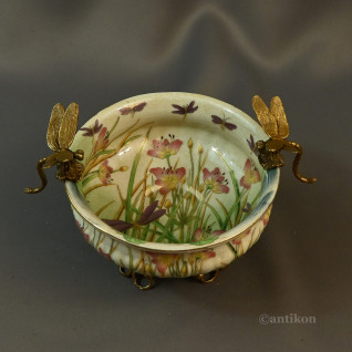 Porcelanowa patera z ważkami 