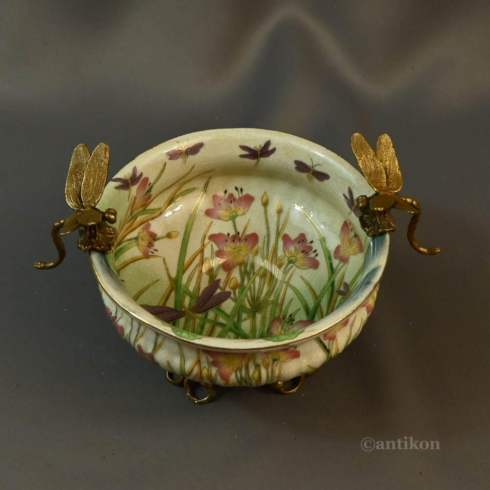 Porcelanowa patera z ważkami 