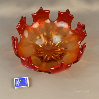 Patera Płomień Murano szkło artystyczne Patera Płomień Murano szkło artystyczne