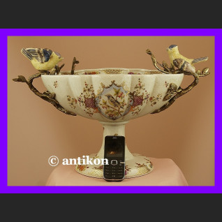 Królewska ogromna patera z ptaszkami porcelana Królewska ogromna patera z ptaszkami porcelana