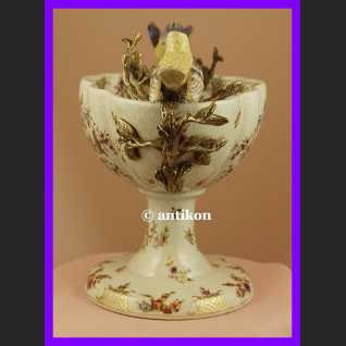 Królewska ogromna patera z ptaszkami porcelana Królewska ogromna patera z ptaszkami porcelana