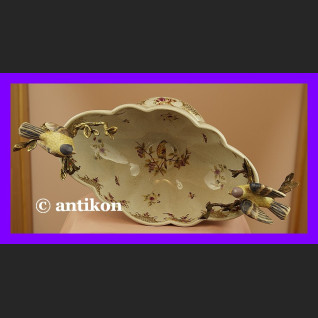 Królewska ogromna patera z ptaszkami porcelana Królewska ogromna patera z ptaszkami porcelana