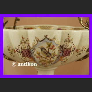 Królewska ogromna patera z ptaszkami porcelana Królewska ogromna patera z ptaszkami porcelana