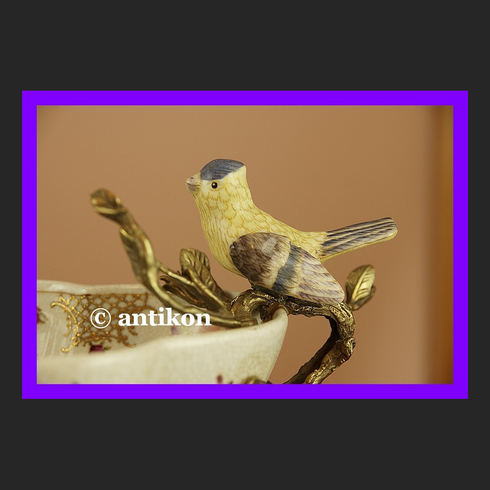 Królewska ogromna patera z ptaszkami porcelana Królewska ogromna patera z ptaszkami porcelana