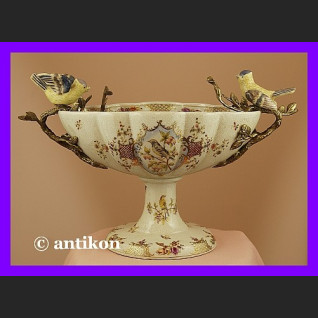 Królewska ogromna patera z ptaszkami porcelana Królewska ogromna patera z ptaszkami porcelana