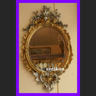 Romantyczne lustro retro złocona rama