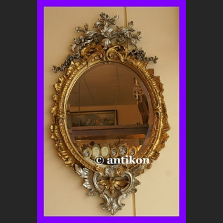 Romantyczne lustro retro złocona rama Romantyczne lustro retro złocona rama