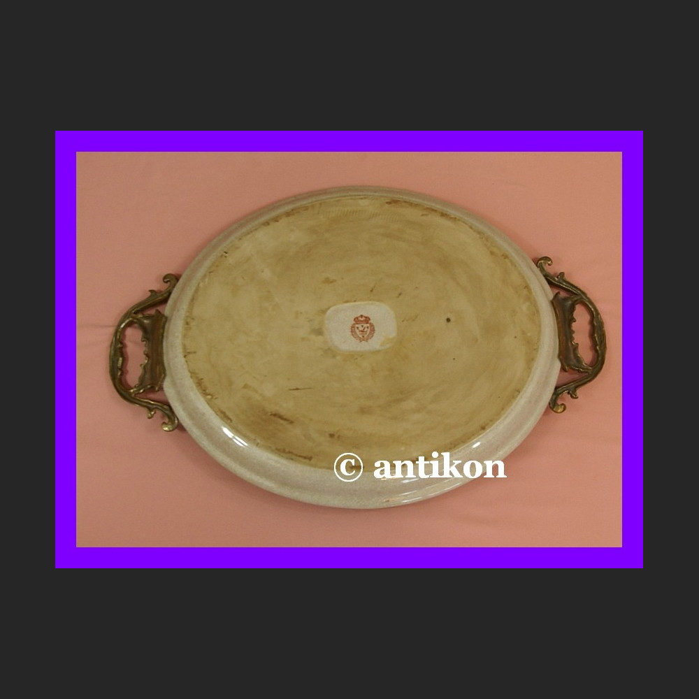 Cudowna barokowa taca z bażantami