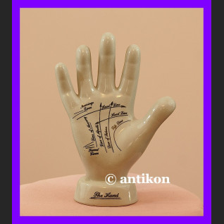 Porcelanowa dłoń dla wróżbity chiromancja kuriozum