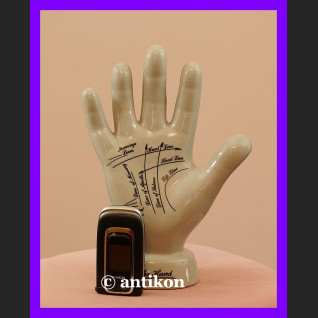 Porcelanowa dłoń dla wróżbity chiromancja kuriozum