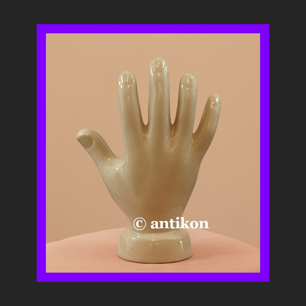 Porcelanowa dłoń dla wróżbity chiromancja kuriozum