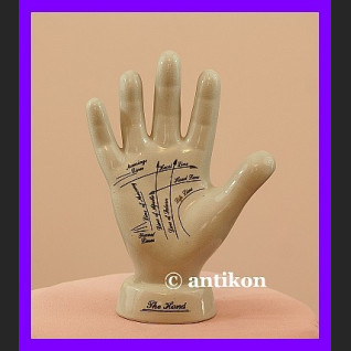 Porcelanowa dłoń dla wróżbity chiromancja kuriozum