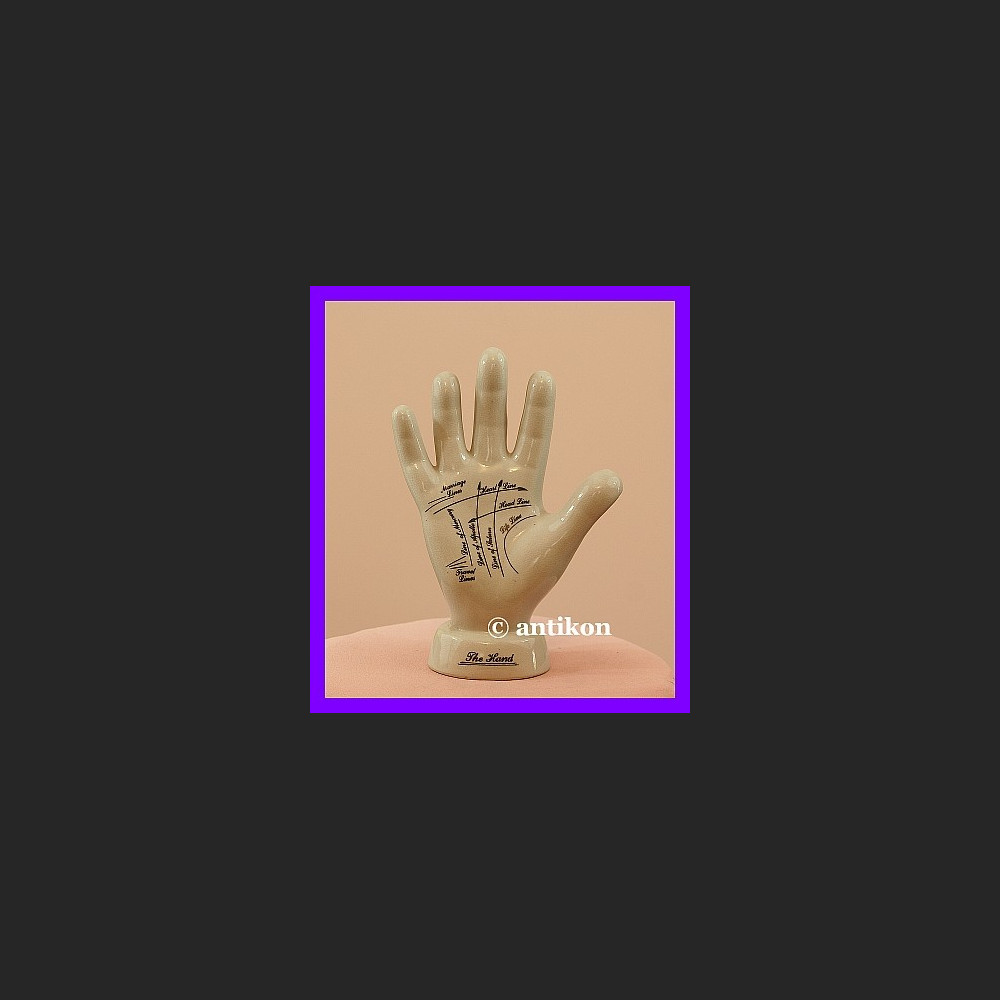 Porcelanowa dłoń dla wróżbity chiromancja kuriozum