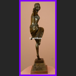 Prześliczna tancerka duża rzeźba Art Deco brąz