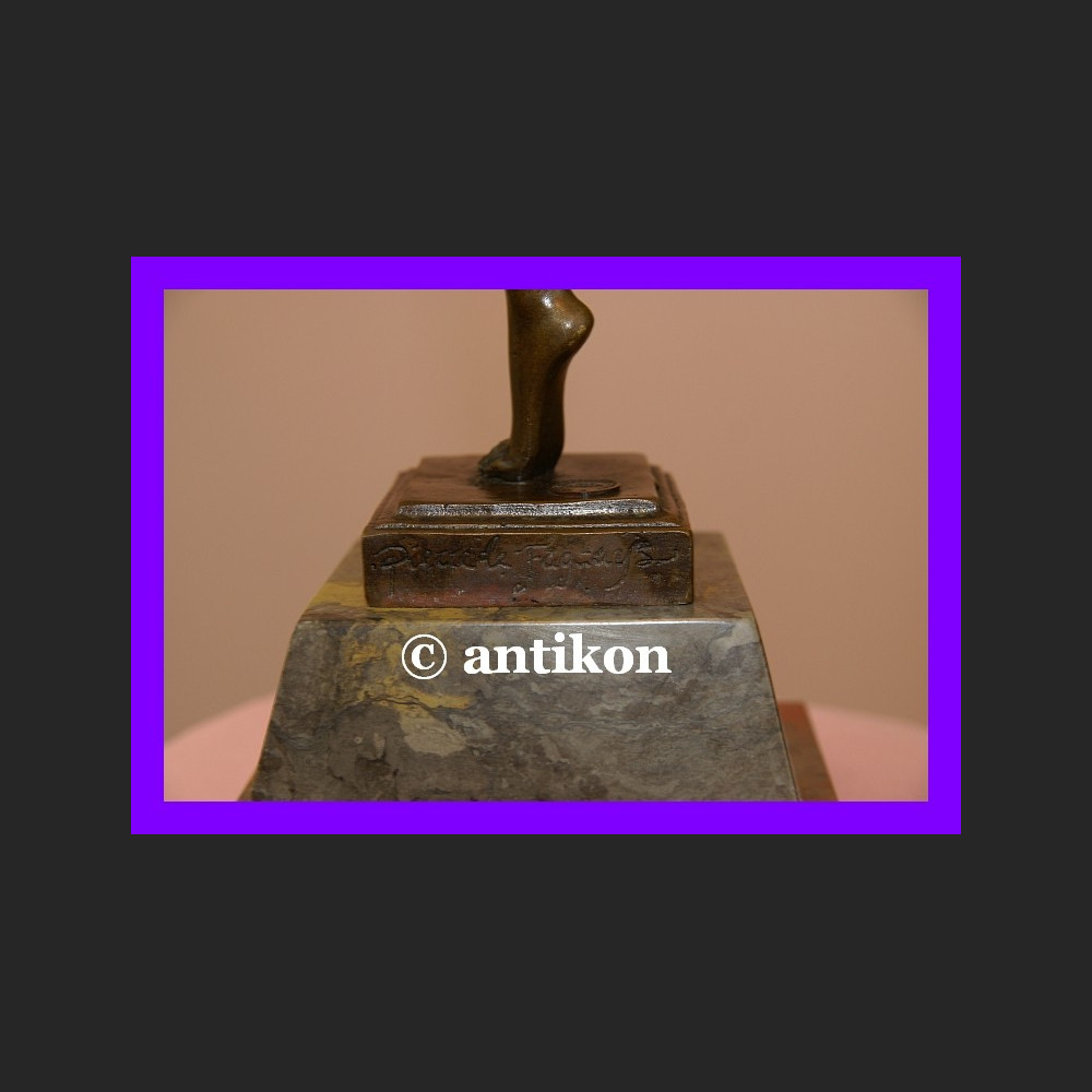 Prześliczna tancerka duża rzeźba Art Deco brąz