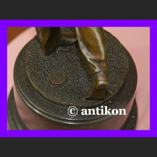 Golfista golf piękna duża rzeźba sygnowany brąz Golfista golf piękna duża rzeźba sygnowany brąz