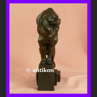 Lew rzeźba nowoczesna z brązu dostojny prezent 