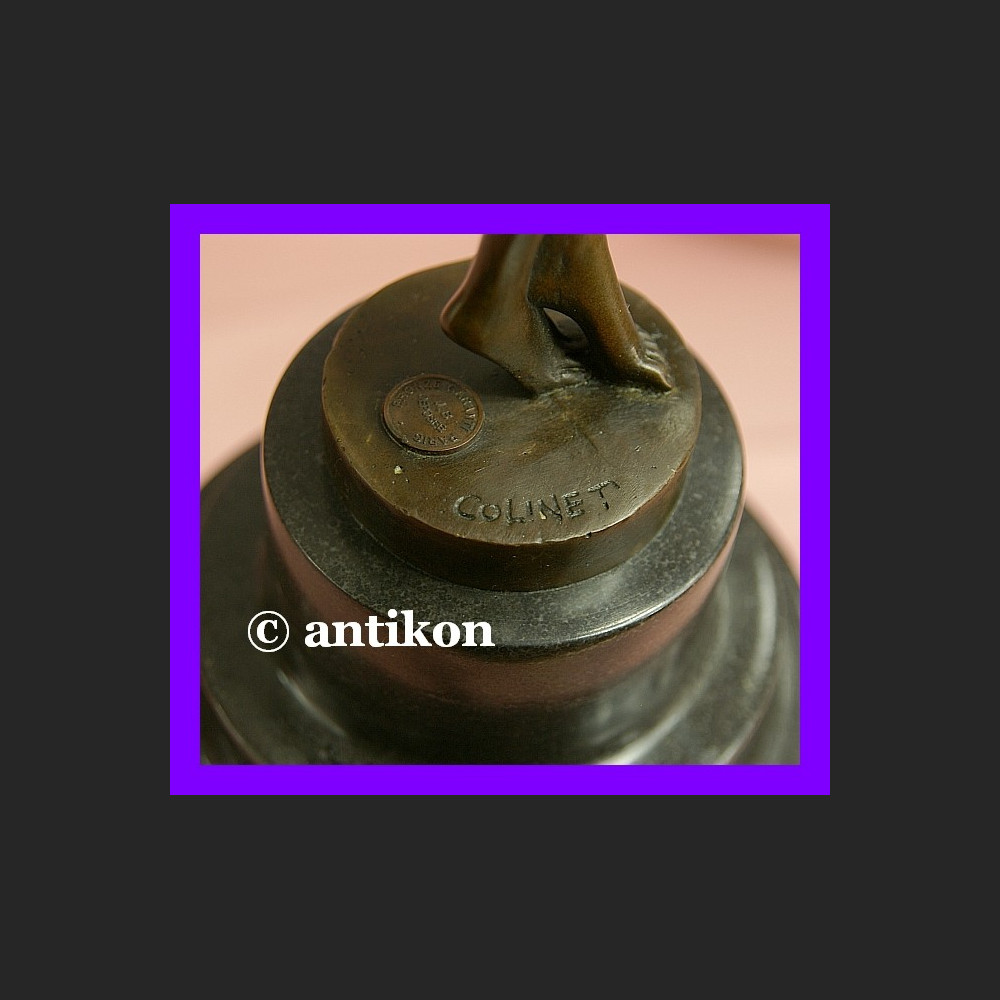 Tancerka śliczny brąz sygnowana rzeźba Art Deco Tancerka śliczny brąz sygnowana rzeźba Art Deco