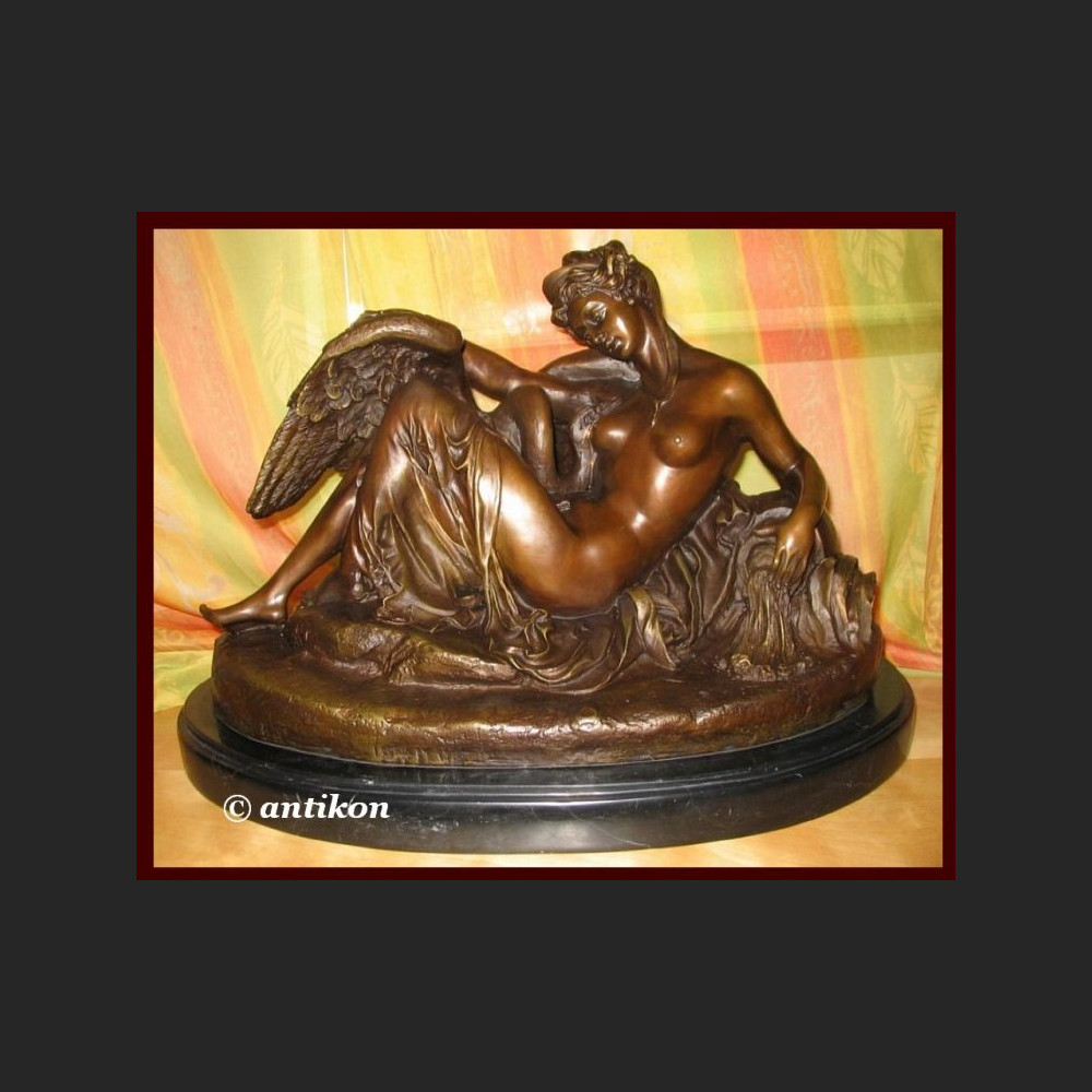 Leda i łabędź wielka rzeźba z brązu Zeus mitologia Leda i łabędź wielka rzeźba z brązu Zeus mitologia