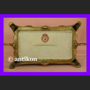 Zachwycająca duża szkatuła okuta w brąz secesja Zachwycająca duża szkatuła okuta w brąz secesja