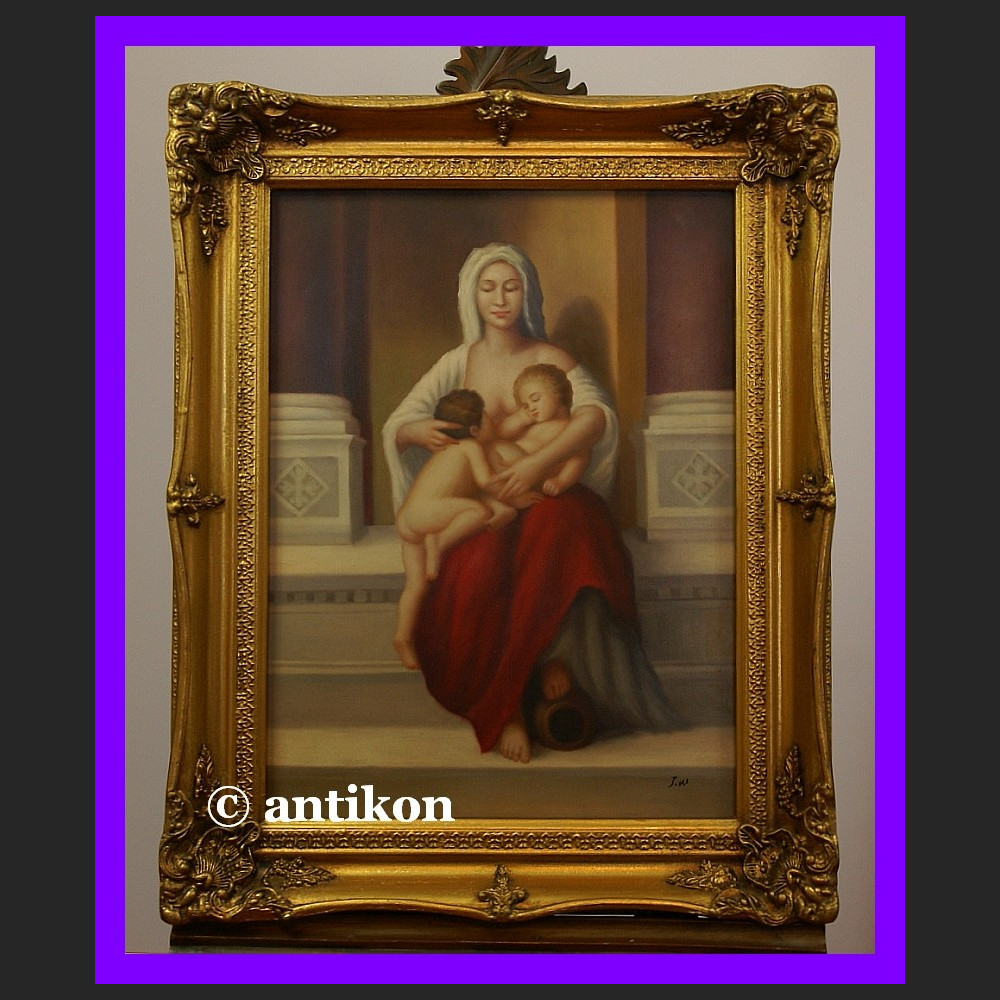 Miłosierdzie Madonna obraz w złoconej ramie 