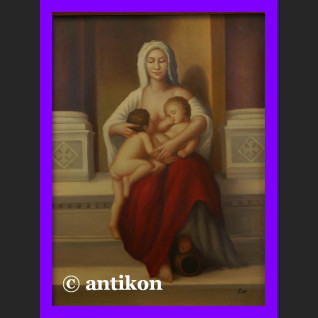 Miłosierdzie Madonna obraz w złoconej ramie  Miłosierdzie Madonna obraz w złoconej ramie