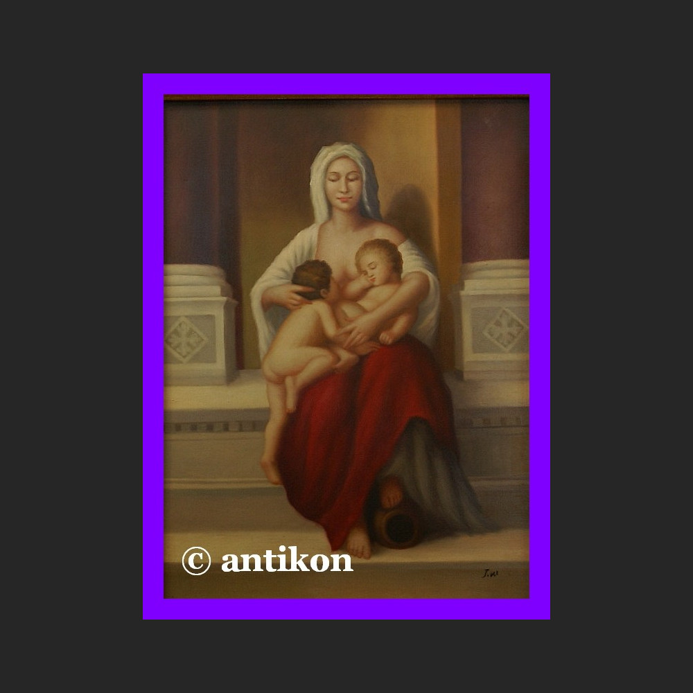 Miłosierdzie Madonna obraz w złoconej ramie  Miłosierdzie Madonna obraz w złoconej ramie