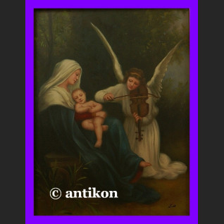 Madonna i Dzieciątko świetny duży obraz złota rama Madonna i Dzieciątko świetny duży obraz złota rama