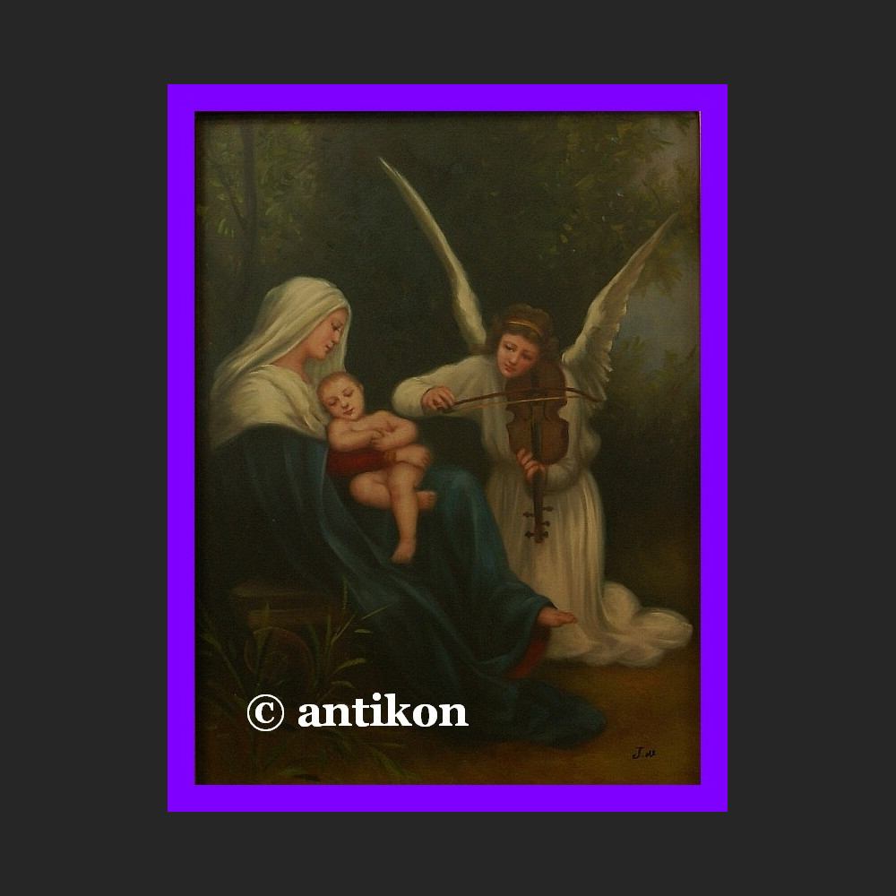 Madonna i Dzieciątko świetny duży obraz złota rama Madonna i Dzieciątko świetny duży obraz złota rama