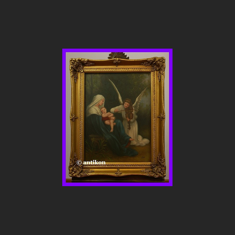 Madonna i Dzieciątko świetny duży obraz złota rama Madonna i Dzieciątko świetny duży obraz złota rama