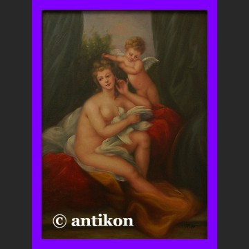 Obraz olejny Wenus i Amorek śliczny do sypialni