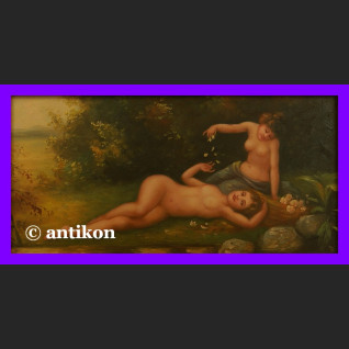 Obraz olejny do salonu Eteryczne nimfy w złoconej ramie Obraz olejny do salonu Eteryczne nimfy w złoconej ramie