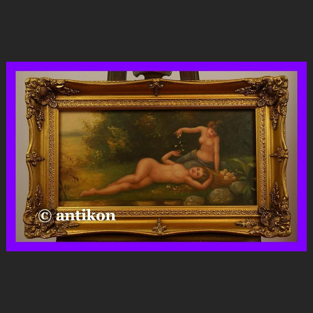 Obraz olejny do salonu Eteryczne nimfy w złoconej ramie Obraz olejny do salonu Eteryczne nimfy w złoconej ramie