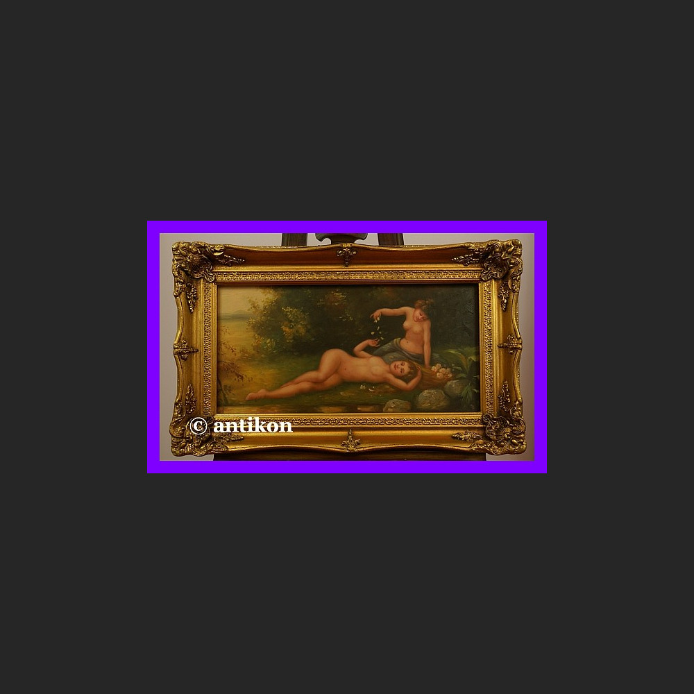 Obraz olejny do salonu Eteryczne nimfy w złoconej ramie Obraz olejny do salonu Eteryczne nimfy w złoconej ramie