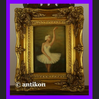 Zwiewna baletnica obraz złocona płatkowo rama