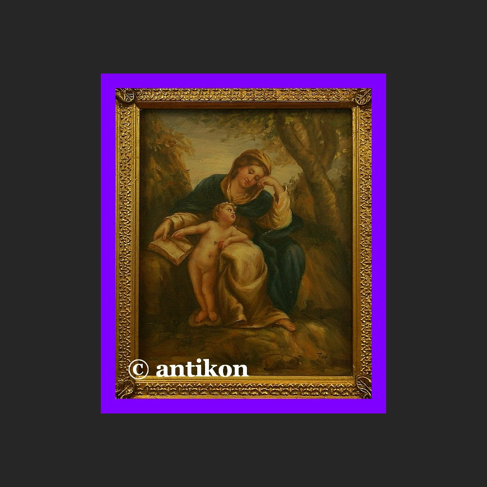 Madonna z książką świetny obraz w złoconej ramie Madonna z książką świetny obraz w złoconej ramie