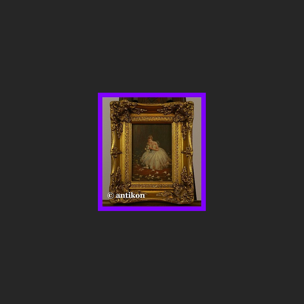 Baletnica z kwiatami przepiękny obraz złocona rama Baletnica z kwiatami przepiękny obraz złocona rama