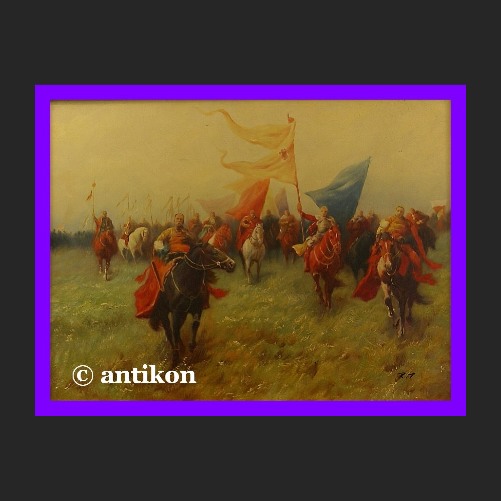 Bogurodzica świetny duży obraz olej w złotej ramie