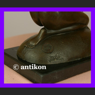 Klasyczny akt śliczna rzeźba prawdziwy brąz syg.