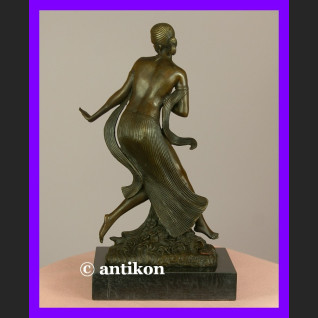 Tancerka akt z brązu Art Deco 