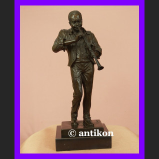 Figura z brązu Louis Armstrong klarnecista
