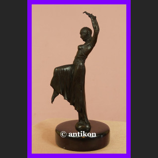 Zachwycająca tancerka Art Deco rzeźba z brązu  Zachwycająca tancerka Art Deco rzeźba z brązu