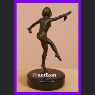 Śliczna tancerka z brązu rzeźba Art Deco