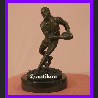 Rugbysta wspaniała rzeźba brąz rugby