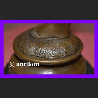 Mały muzykant Trąbka rzeźba brąz Mały muzykant Trąbka rzeźba brąz