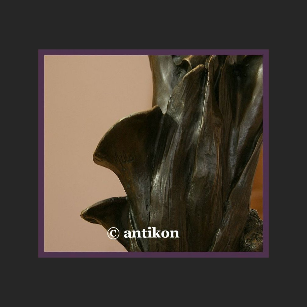 Przeurocza kobieta elf secesja ogromny brąz sygnowana rze